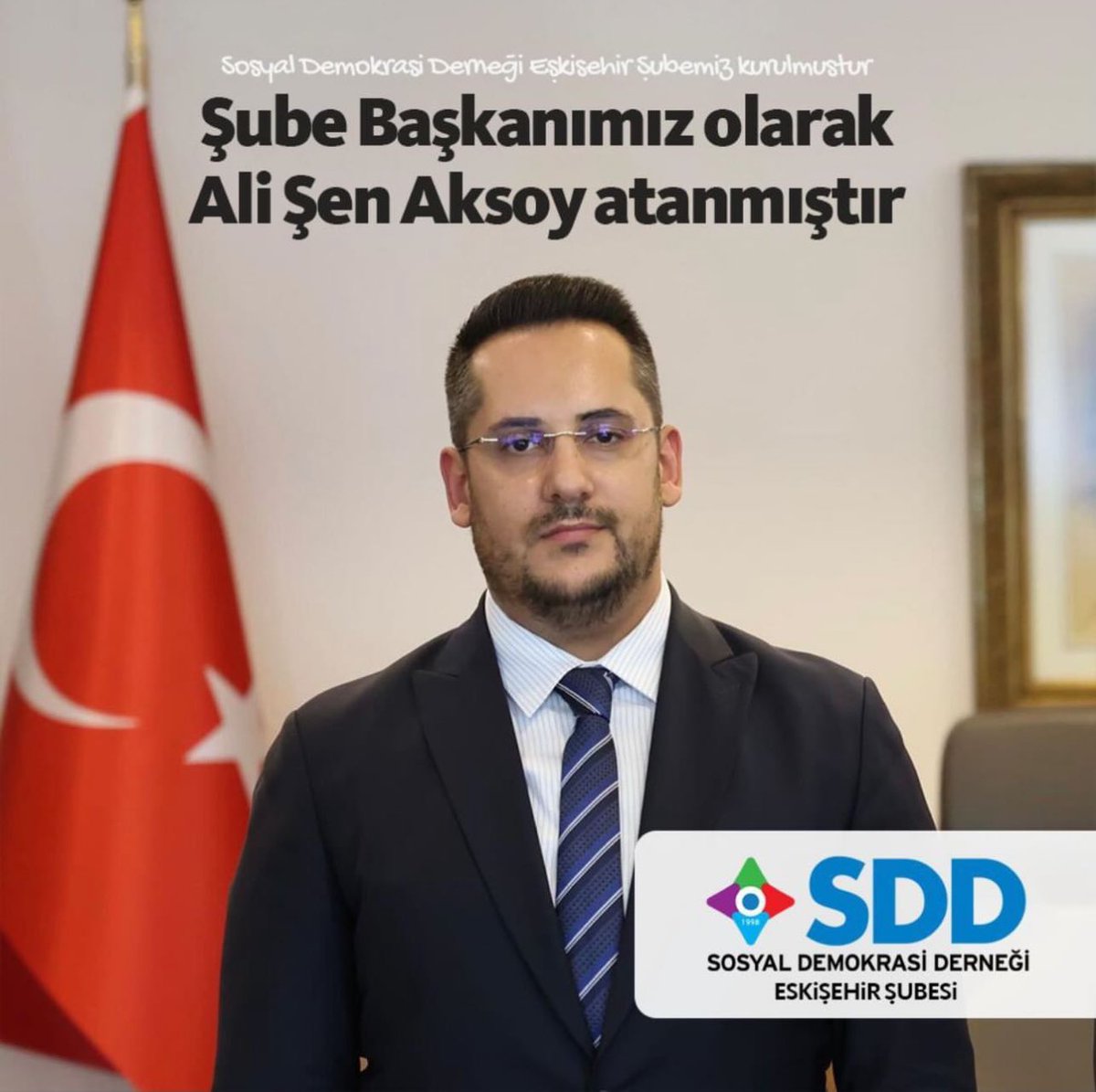 Sosyal Demokrasi Derneği Eskişehir Şube Başkanlığına değerli abim Ali Şen Aksoy atanmıştır. 

Yolun açık, başarıların daim olsun.  <a href="/alisenaksoy/">Ali Şen Aksoy</a> 

gazetekritik.com/m/siyaset/sosy…