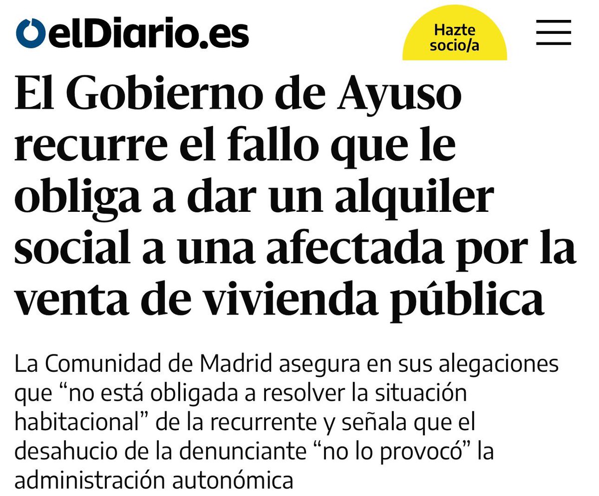 MasMadrid__'s tweet photo. ‼️Ángela pagaba un alquiler social público. La echaron cuando vendieron su casa a Goldman Sachs.

⚠️Ahora la justicia le da la razón y Ayuso usa dinero público para recurrir y mantenerla en la calle

Así gobierna Ayuso: con crueldad, contra su gente y a favor de los fondos buitre https://t.co/p41MijHN27