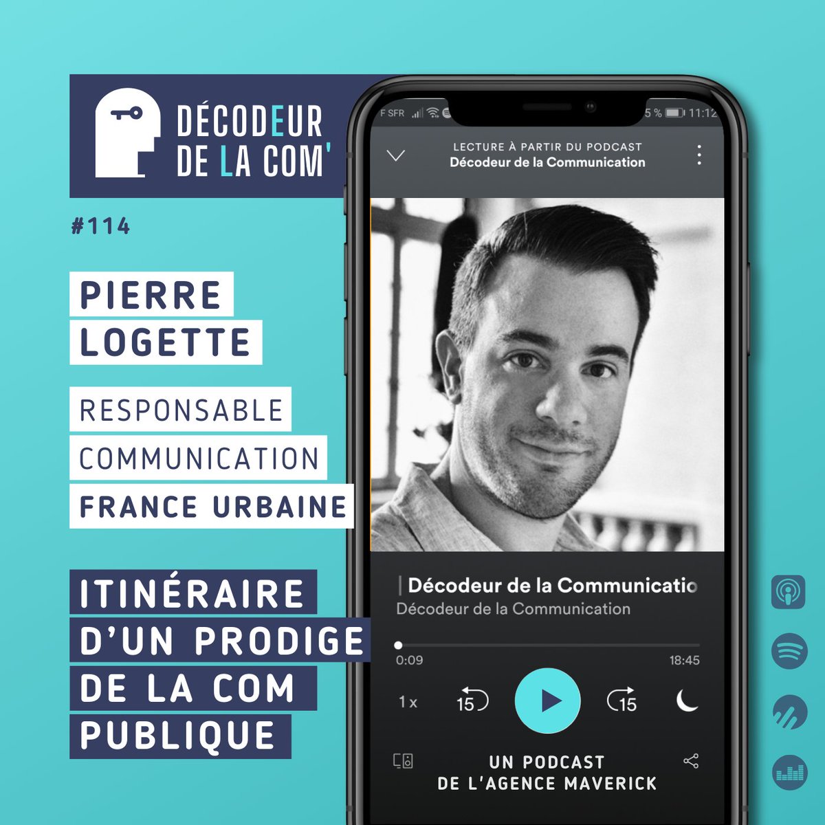 Decodeurdelacom's tweet image. #Dircom a 25 ans. Humble. Bosseur. @PierreLogette, à la tête de la communication de @France_urbaine, est dans le Décodeur.
👉 L&apos;épisode est ici : podcasts.apple.com/fr/podcast/iti…

#Podcast #decodeurdelacom #compublique