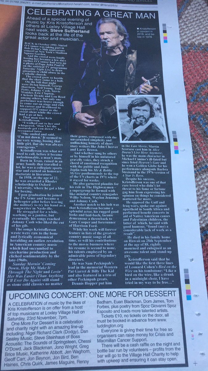Great article in Stratford Herald about our special music night ‘One More For Dessert’ happening on Nov 23rd. Just remember Luddington Village Hall is the place to be, not Loxley!

<a href="/dansealey54/">Dan Sealey Music</a> <a href="/dodgy_nigel/">Nigel Clark</a> <a href="/ChessiOdowd/">Francesca Booth</a> <a href="/WrightGibberish/">Jono Wright</a> <a href="/GregBrice8/">Greg Brice</a> <a href="/Euan_Blackman/">Euan Blackman</a>