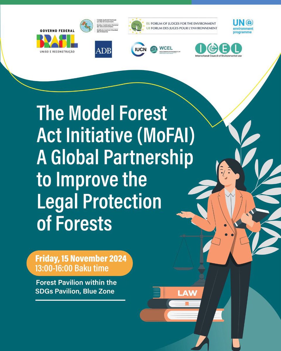 ICEL_indo's tweet photo. [COP29 DAY 5]

Discover the Model Forest Act Initiative (MoFAI), a global partnership dedicated to advancing the legal protection of forests. https://t.co/7mBAsGDT2u