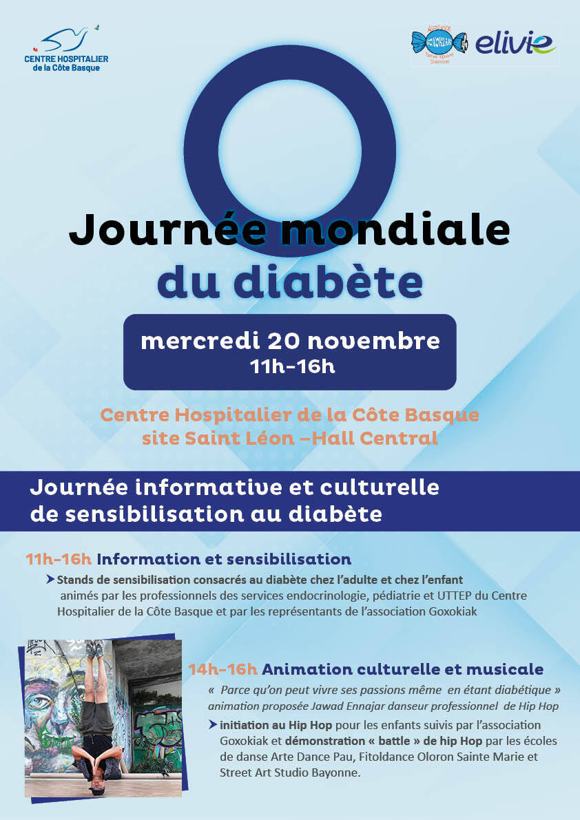 CH Côte Basque (@chcotebasque) on Twitter photo Pays Basque #Bayonne #Prévention #animation #Diabète
Information, musique et danse au programme des animations prévues pour la #journée #mondiale du #diabète le 20 novembre au <a href="/chcotebasque/">CH Côte Basque</a> en collaboration avec l'association Goxokiak
ch-cote-basque.fr/actusantepub/2… Pays Basque #Bayonne #Prévention #animation #Diabète
Information, musique et danse au programme des animations prévues pour la #journée #mondiale du #diabète le 20 novembre au <a href="/chcotebasque/">CH Côte Basque</a> en collaboration avec l'association Goxokiak
ch-cote-basque.fr/actusantepub/2…