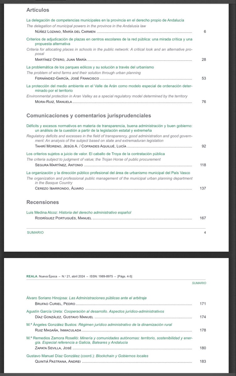 ¿Has consultado ya el nuevo número de la REALA? 🧐

Te dejamos por aquí el índice para que puedas ver si hay trabajos que te interesan 👇🏼

También el enlace al número completo:
🔗 revistasonline.inap.es/index.php/REALA

Recuerda que la REALA es una revista gratuita #OpenAccess 🫶🏻