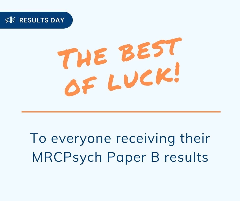 Good luck to all #Psychiatrists receiving their #MRCPsych Paper B results today - you've got this!🤞

📧 Get in touch to discuss how we can help you, or check out our IMG Psychiatrists Facebook group for more! 💙

#exam #IMGconnect #nhs
