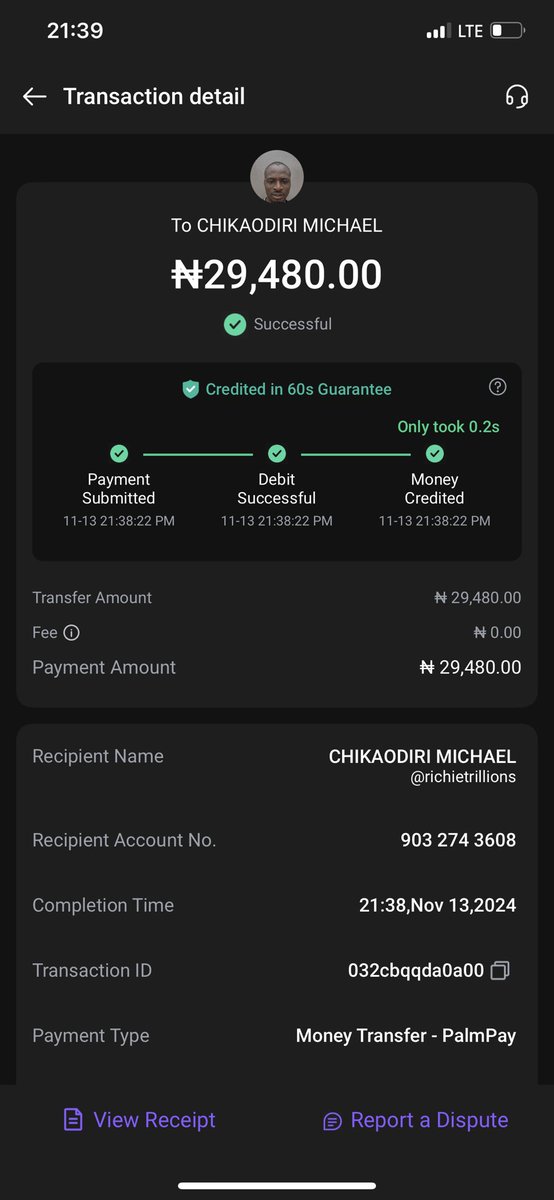 zeegni's tweet photo. Payed for Bybit order.Sent him 29,480 in exchange of 17 USDT.I sent the money to his PalmPay instead of Opay. He admitted he has a Palmpay account with the same number. He cancelled without any refund. Here are the screenshots and payment proof. Help pls @lordcrypto__ @AWholeKD https://t.co/cWy67B7xE2