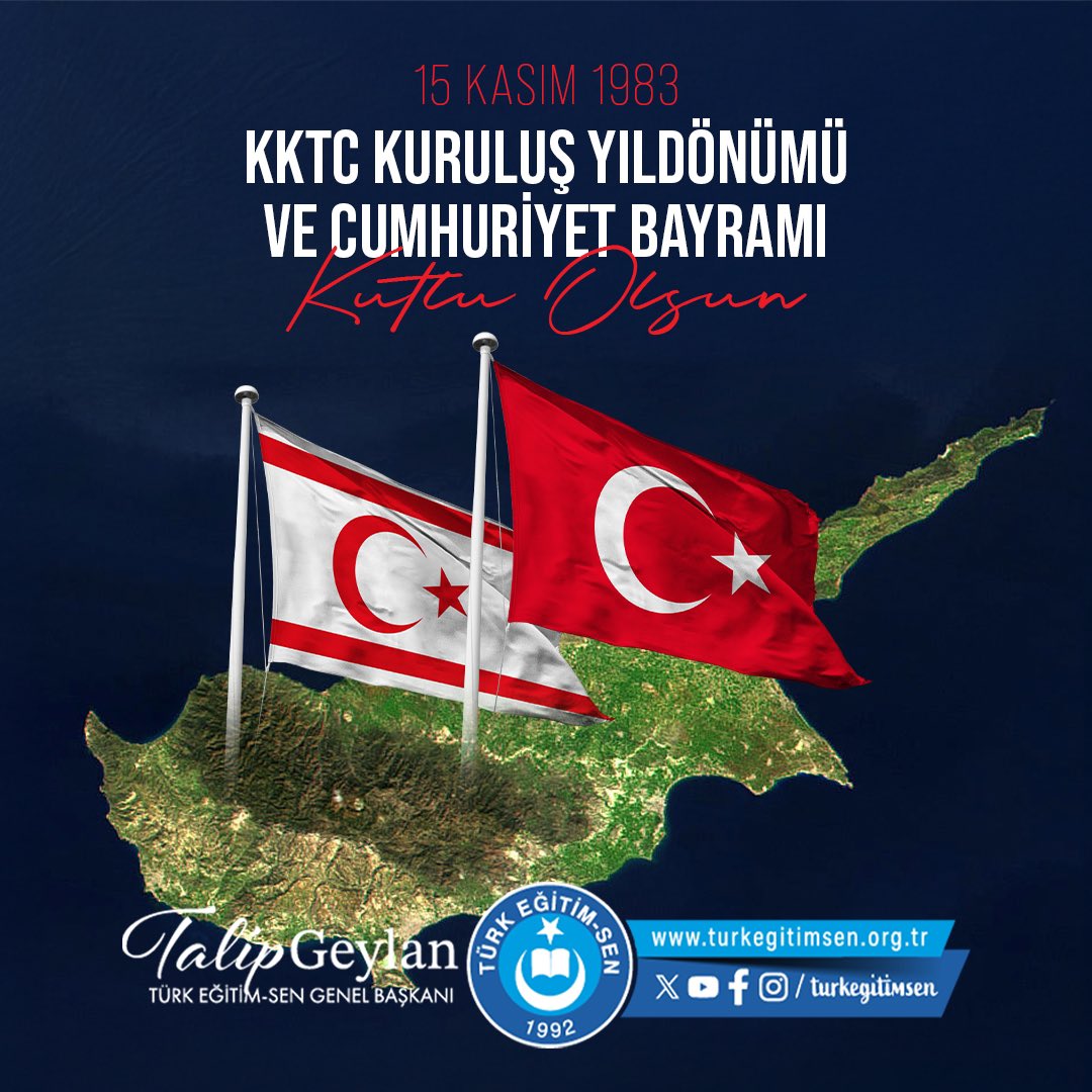 TalipGeylan06's tweet photo. Doğum günün kutlu olsun KKTC.

Kıbrıs mücadelesinin liderleri Sayın Dr. Fazıl Küçük ve kurucu Cumhurbaşkanımız Sayın Rauf Denktaş’ı minnet, rahmet ve saygıyla anıyorum. https://t.co/BWOULXcjki