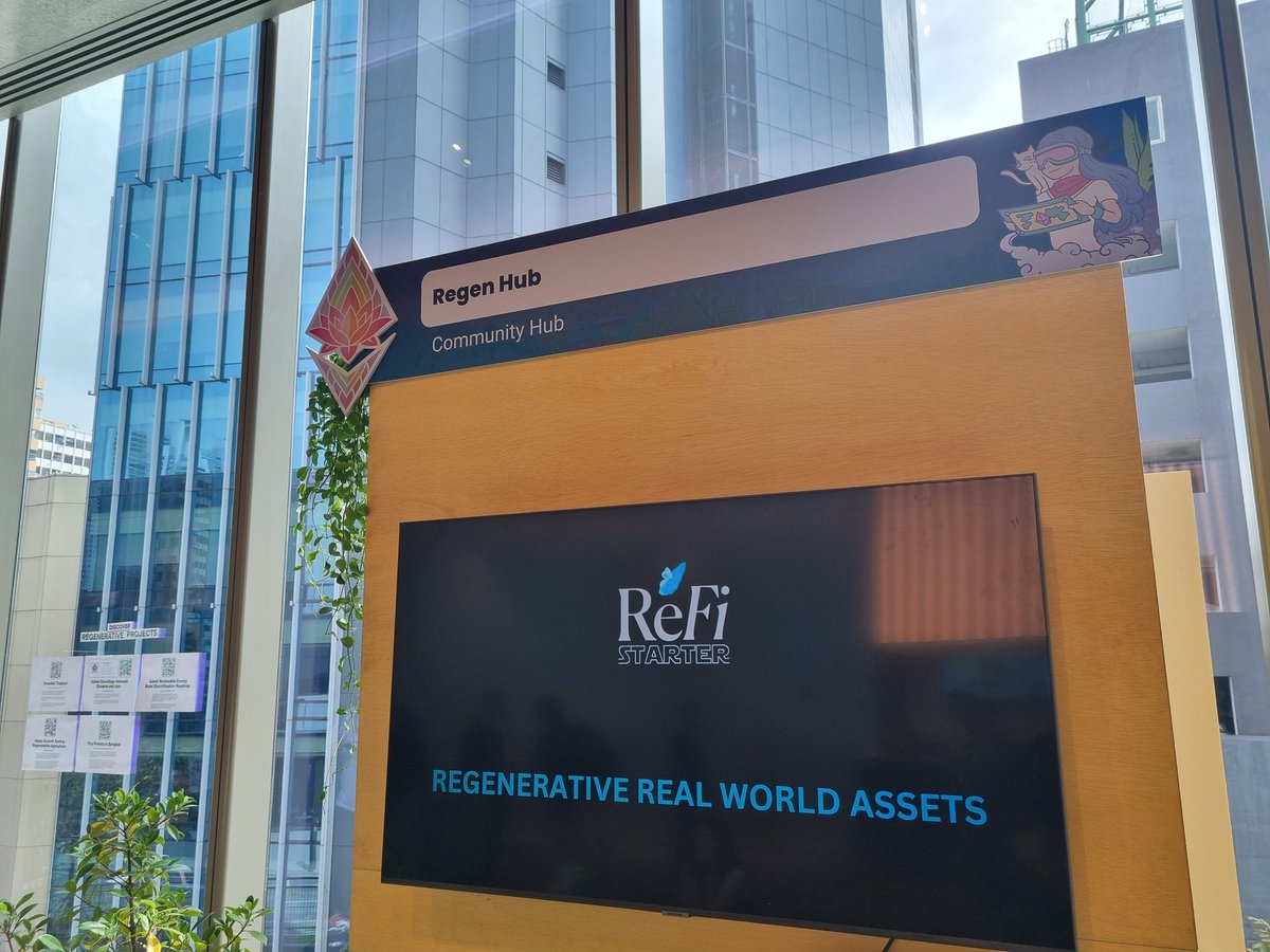 refistarter's tweet image. Meet us at the #RegenHub at #Devcon24 by @regensunite 
We are presenting the opportunities emerging as Regenerative Real World Assets.
#ReRWA