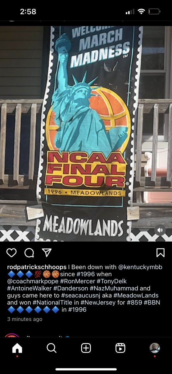 CoachRod_Rogers's tweet photo. I been a @KentuckyMBB #Bbn fan since #1996 when #MarkPope freshmen star #RonMercer led #Bbn to #NationalChip here in #NewJersey at the #Nets former home #Meadowlands arena in #SeacacusNj guess who may be back #BBN π·π·π·π₯π https://t.co/7Ujwuc1CBu