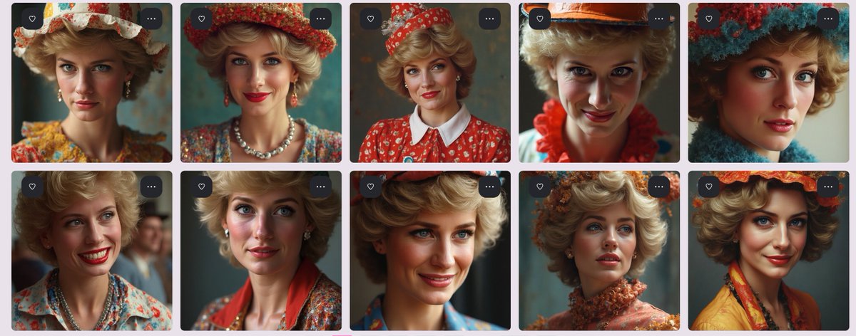 mesmerlord's tweet photo. and dev was great too... for generic images where exact details don't matter much, like creating a generic man/woman. but it seems to lose a lot of details compared to fp8 quants
its really close but you can tell the first one isn't princess Diana
@lmxyy1999 https://t.co/iJ1Mphkl4s