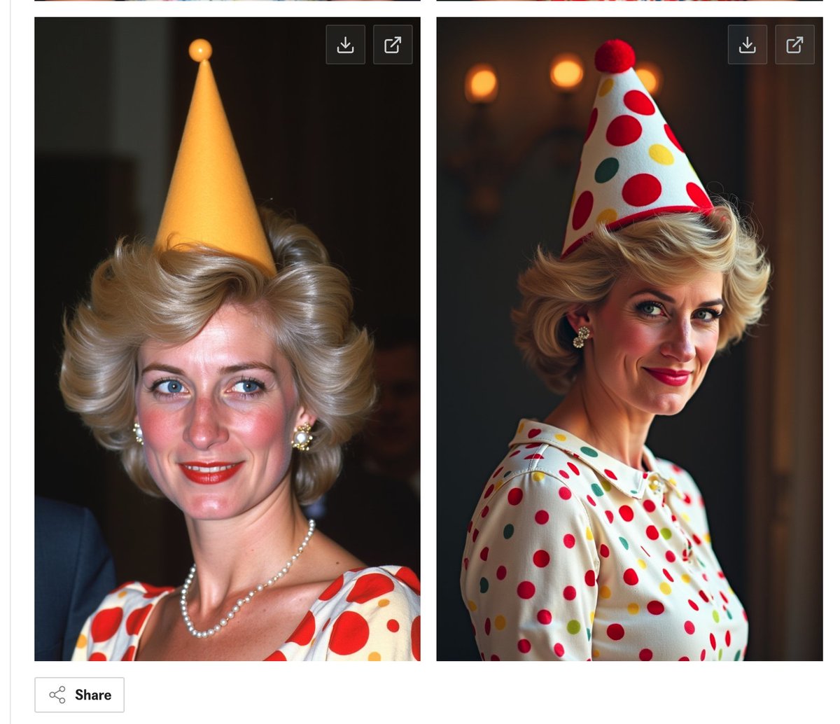 mesmerlord's tweet photo. and dev was great too... for generic images where exact details don't matter much, like creating a generic man/woman. but it seems to lose a lot of details compared to fp8 quants
its really close but you can tell the first one isn't princess Diana
@lmxyy1999 https://t.co/iJ1Mphkl4s