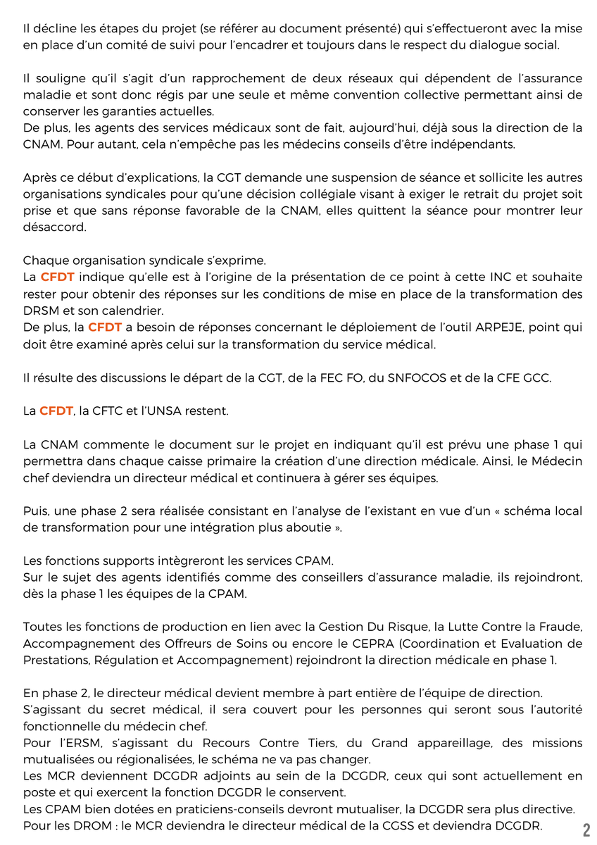 Marcin33290's tweet photo. [ Instance Nationale de Concertation de la Branche Maladie du 4 octobre 2024 ] - La #CFDT vous invite à prendre connaissance du compte rendu de cette réunion

#sécuritésociale #CFDT #AssuranceMaladie https://t.co/db561DDS6z