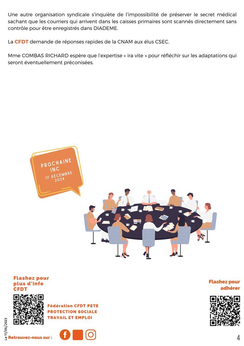 Marcin33290's tweet photo. [ Instance Nationale de Concertation de la Branche Maladie du 4 octobre 2024 ] - La #CFDT vous invite à prendre connaissance du compte rendu de cette réunion

#sécuritésociale #CFDT #AssuranceMaladie https://t.co/db561DDS6z