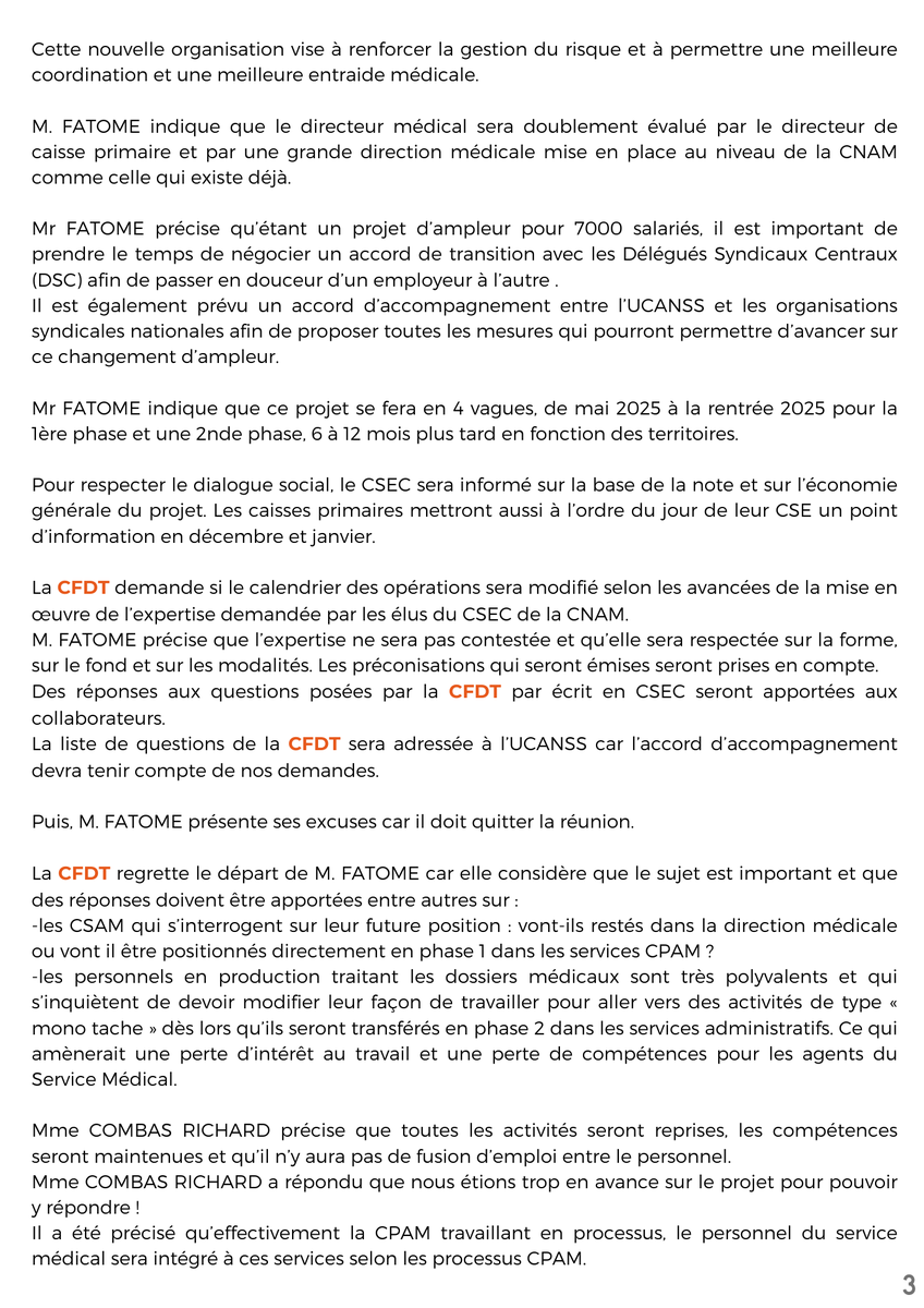 Marcin33290's tweet photo. [ Instance Nationale de Concertation de la Branche Maladie du 4 octobre 2024 ] - La #CFDT vous invite à prendre connaissance du compte rendu de cette réunion

#sécuritésociale #CFDT #AssuranceMaladie https://t.co/db561DDS6z