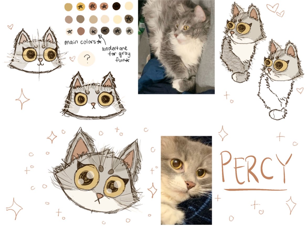 Meet Percy! I’m back from my 2 week hiatus, which was very needed lol, with some sketches of a friend’s cat! I was definitely struggling to get back into drawing, but I’m feeling motivated again so here we go!🫡
