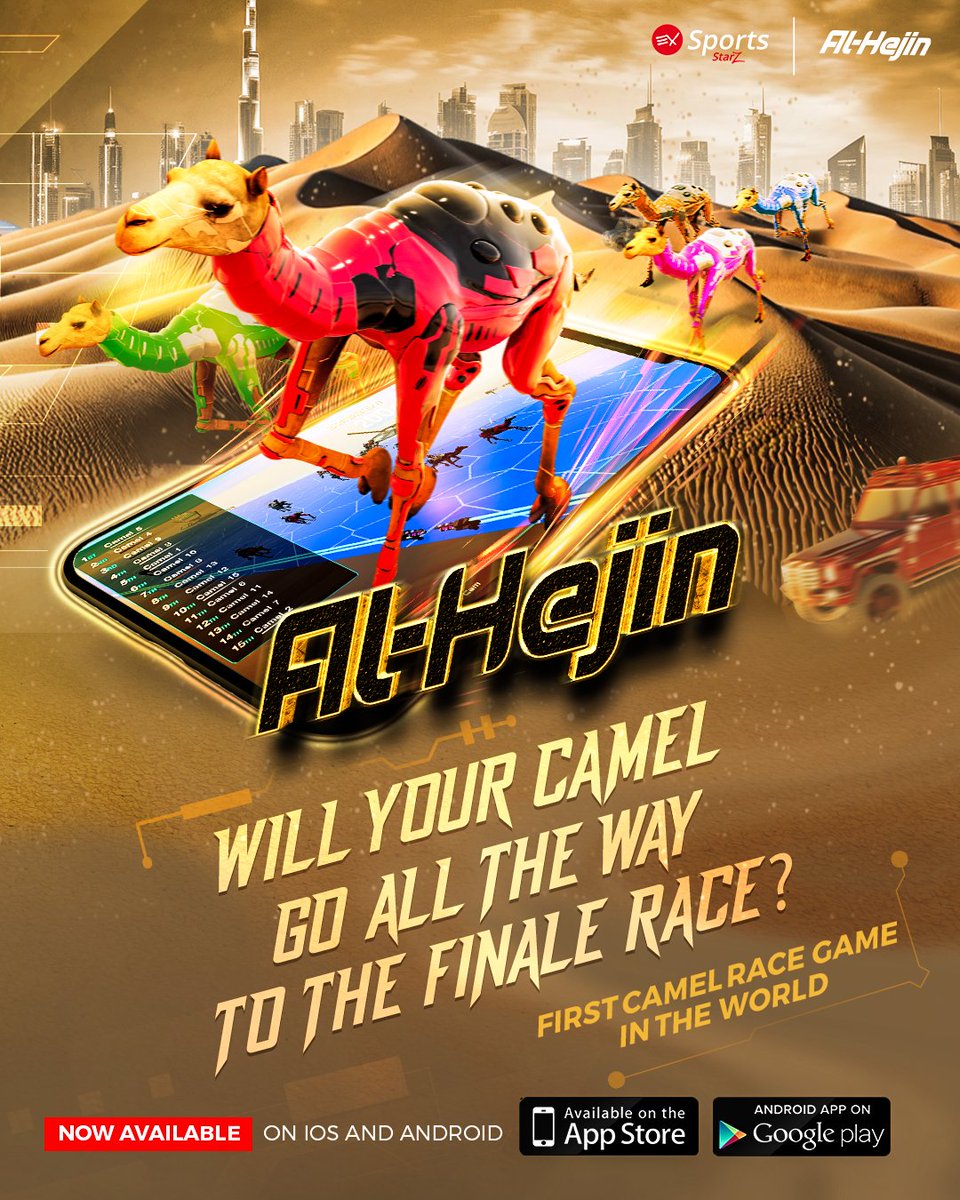 The race is ON! 🐪🏁 Al Hejin is back in full swing now that winter is here! 🌞

🔥 It's time to saddle up and race your camels all the way to the finale race! 

🎮Think you’ve got what it takes to be the ultimate camel racing champ?

Download the app now, use code HUMPS for your