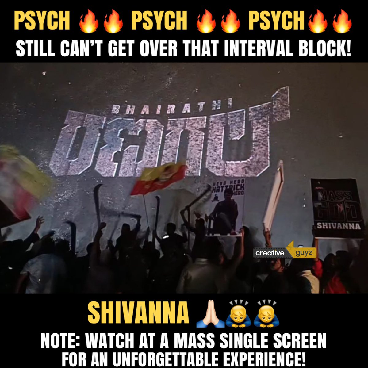 He was,is and will always be the OG!
Shivanna 🔥🔥
#BhairathiRanagal #CreativeGuyz