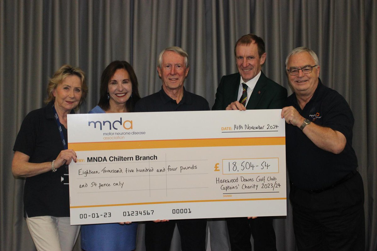MNDAChiltern (@mnda_chiltern) on Twitter photo A huge thank you to <a href="/HarewoodGolf/">Harewood Downs GC</a> who chose us as their charity of the year and have raised a massive £18,500 for us through a number of fundraising events and challenges. The money you have raised will provide invaluable support for people living locally with MND. A huge thank you to <a href="/HarewoodGolf/">Harewood Downs GC</a> who chose us as their charity of the year and have raised a massive £18,500 for us through a number of fundraising events and challenges. The money you have raised will provide invaluable support for people living locally with MND.