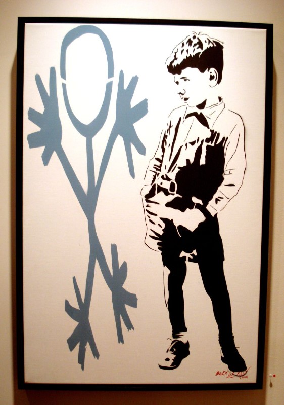 M_Michel_Prof's tweet photo. Blek le Rat, the "Father of stencil graffiti," was born #OTD (Nov. 15) in 1951. He was one of the first 🇫🇷 graffiti artists in Paris and one whom Banksy admired.   Xavier Prou (real name) started by painting stencils of rats on the walls of Parisian streets. 
#FrancophoneFriday https://t.co/w196Hb2Xp0