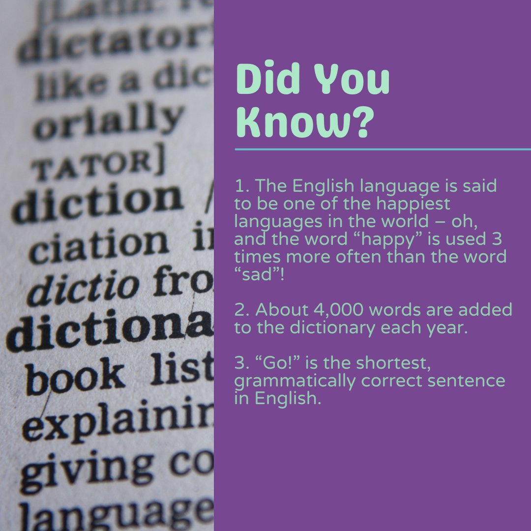 RevPRuk's tweet image. Let’s celebrate the beginning of the weekend with a #Friday #FunFact with not just one but 3 facts about the English language!

#PRLife #PRagency #publicrelations #PRtips #franchisePR #ContentCreation
