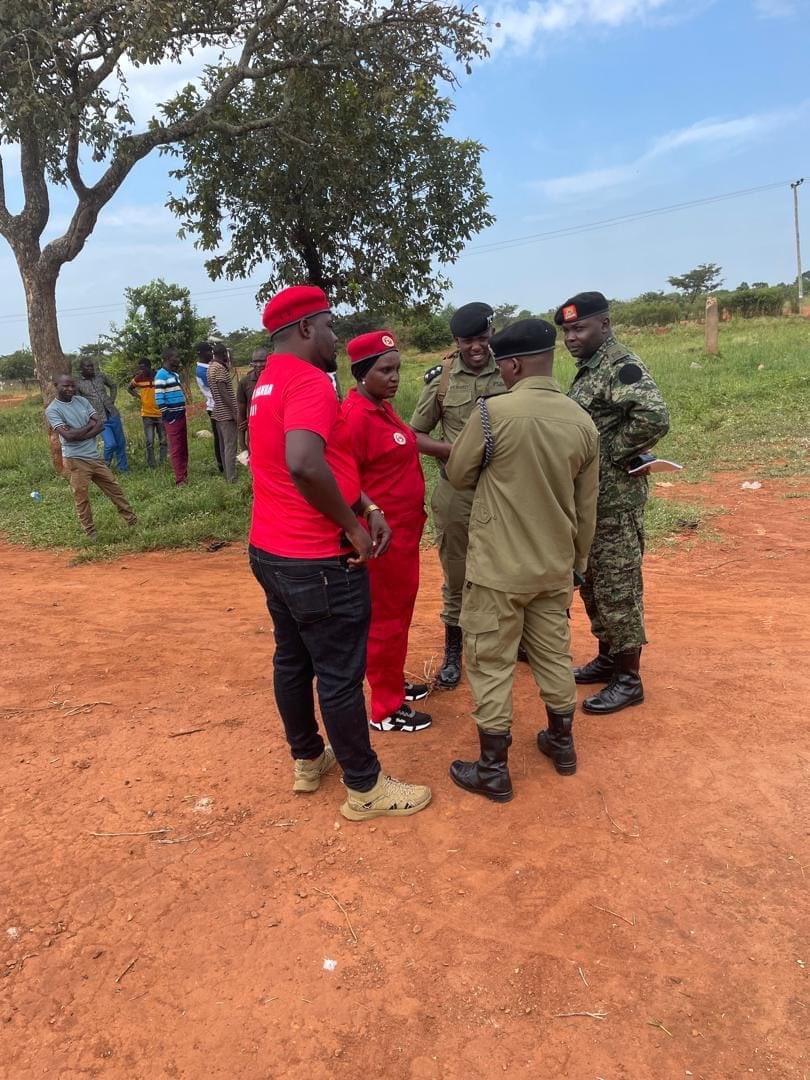 HEBobiwine's tweet photo. The police and military have this morning deployed heavily and blocked our mobilisation activities in Nakasongola District, claiming that   we did not follow guidelines yesterday. They have also deployed the military everywhere on the road towards Nakasongola. We know the real reason they're doing this is because of the momentum our revolutionary message is gaining everywhere we go! Certainly Buikwe spoke very loudly yesterday and the regime is in panic mode. WE SHALL OVERCOME.