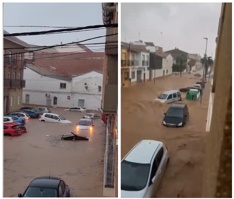 SanchisBenja's tweet photo. Hoy #MazonDimissió comparece. ¡Que no nos mienta más! 🧵  

- Era posible monitorear el caudal del Poyo en la web del SAIH de la CHJ, actualizada cada 5’. https://t.co/suH6crSgkX 

- A las 10 h ya había pueblos inundados. Dejo imágenes. ¿No era suficiente para activar ES-Alert? https://t.co/8bsqWOfnuJ