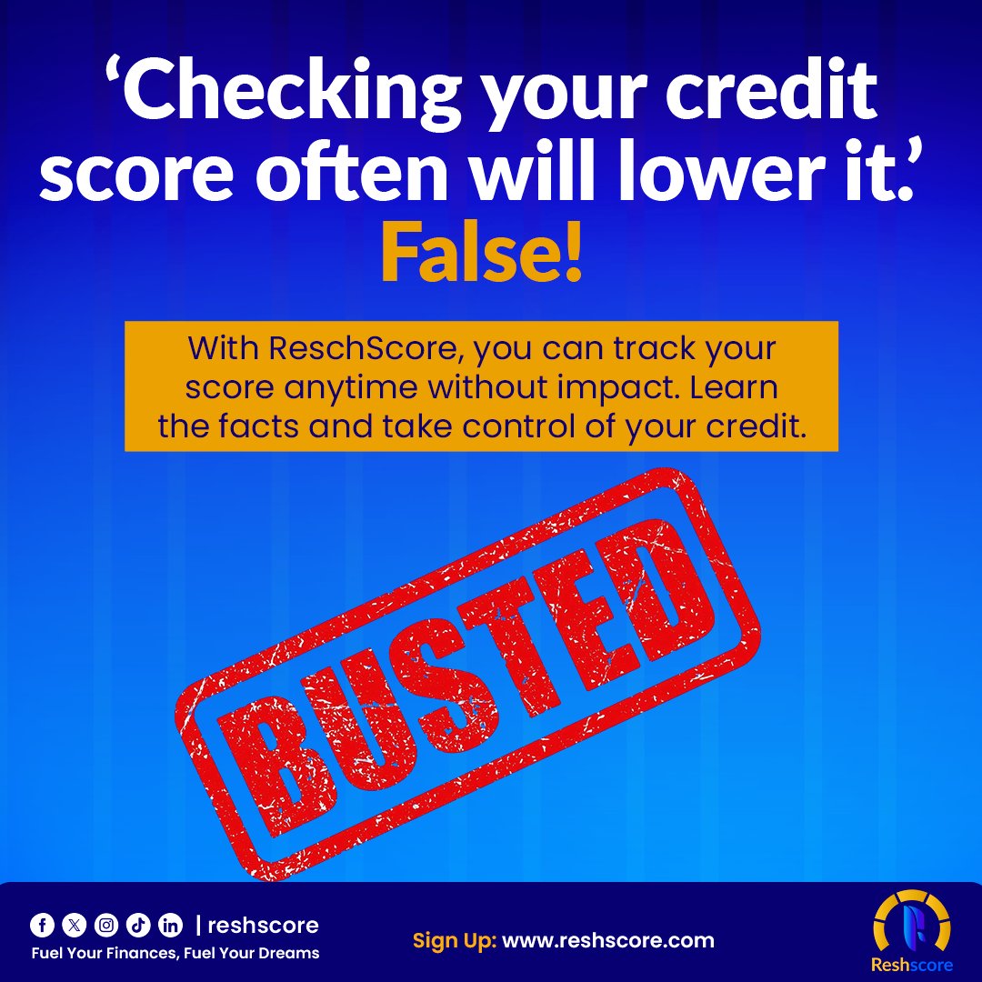 reshscore's tweet photo. Get the facts. Start taking control of your credit and future today!

🔗 Click to sign up: https://t.co/M1RNy1JhE2

#CreditScore #CreditHealth #FinancialEmpowerment #MythBusted #ReshScore #FinancialFreedom #TakeControl" https://t.co/1kbianWjMP