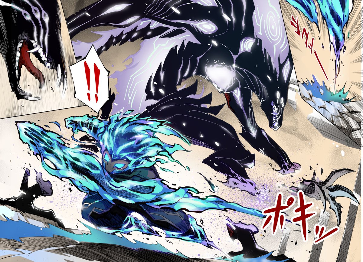 KAYOUPOKONG1's tweet photo. 第12話「暴走した」Part 01
変身した孫源は自分の意識を失って、ひたすら無力な夜磨子を攻撃し続けた。彼はこれからどうなるのか?
#英雄対決破空
#pokong
#herobattle https://t.co/EZRdlTJUEZ