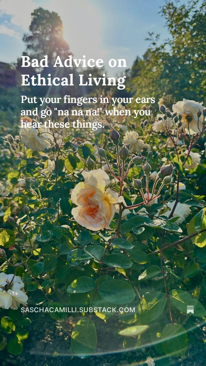 On Kind of Wild today, some less-than-great advice on sustainable living I’ve had through the years.

saschacamilli.substack.com/p/bad-advice-o…