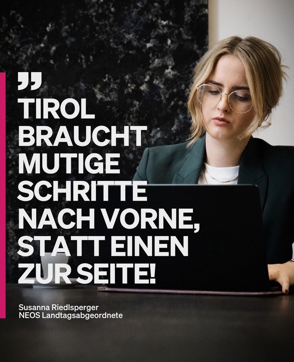 Susanna Riedelsberger, jüngste Abgeordnete im Tiroler Landtag, bringt es auf den Punkt: