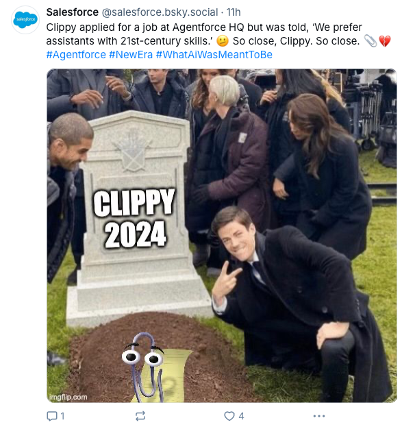 Hola <a href="/salesforce/">Salesforce</a>, in <a href="/bluesky/">bluesky</a> you are much cooler! 😜 hahahahaha