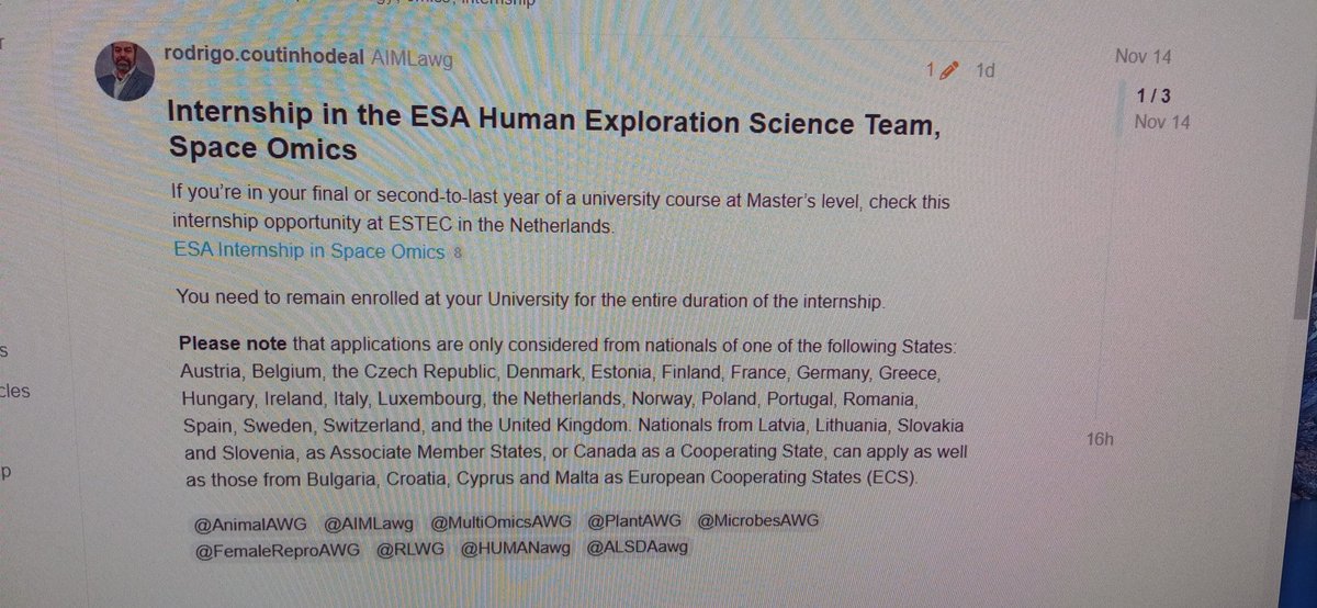 Opportunity for spanish PhD candidates to get a previous trainee experience in the European Space Agency jobs.esa.int/job/Noordwijk-…