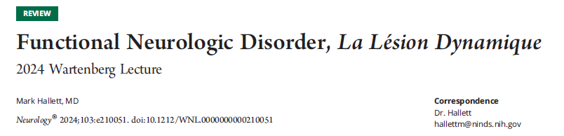 Mark Hallett's Wartenberg lecture on FND at the American Academy of Neurology. neurology.org/doi/10.1212/...

and if you cant access the article... this NotebookLM 20 min podcast gives a good summary. notebooklm.google.com/notebook/1513f…