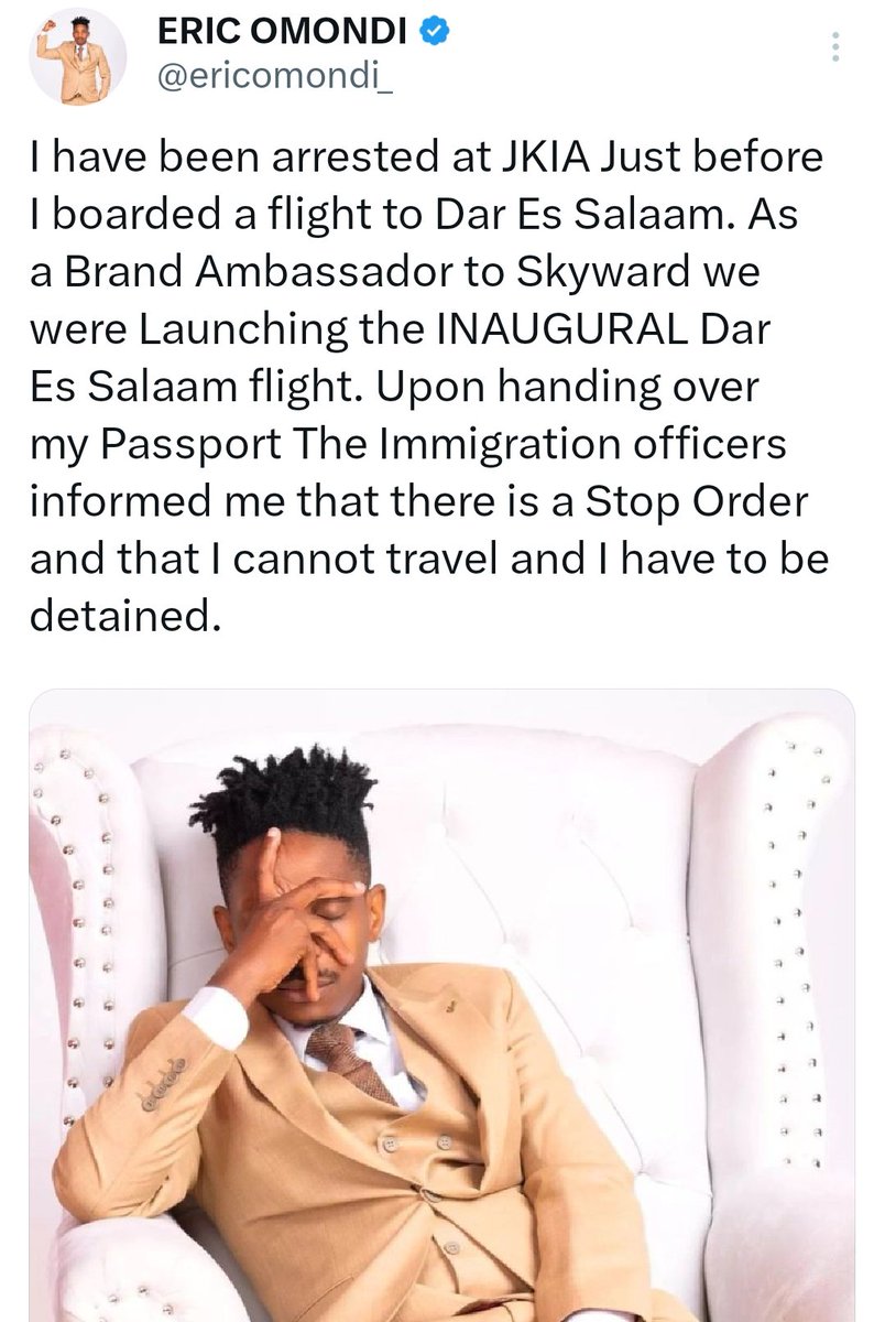 BenardMzalendo's tweet photo. @ericomondi_ If you see this tweet,
REPOST widely
Type #FreeErickOmondi https://t.co/MfTsbxLvDe