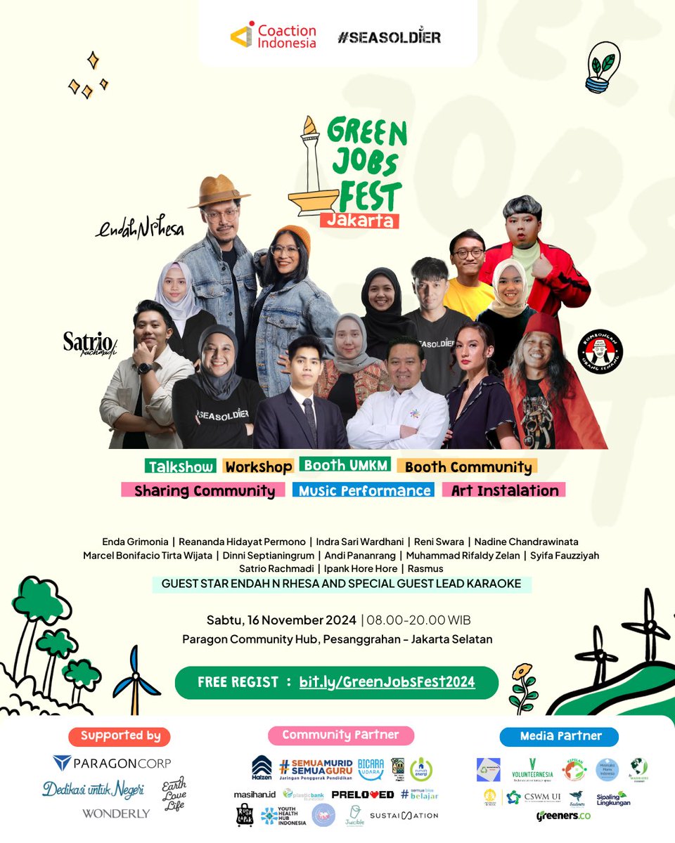 warriorscleanup's tweet photo. Kamu sudah siap untuk menciptakan masa depan yang lebih berkelanjutan?
Yuk, bergabung di Green Jobs Fest 2024! 🌱 https://t.co/jHWQEHwaA6
