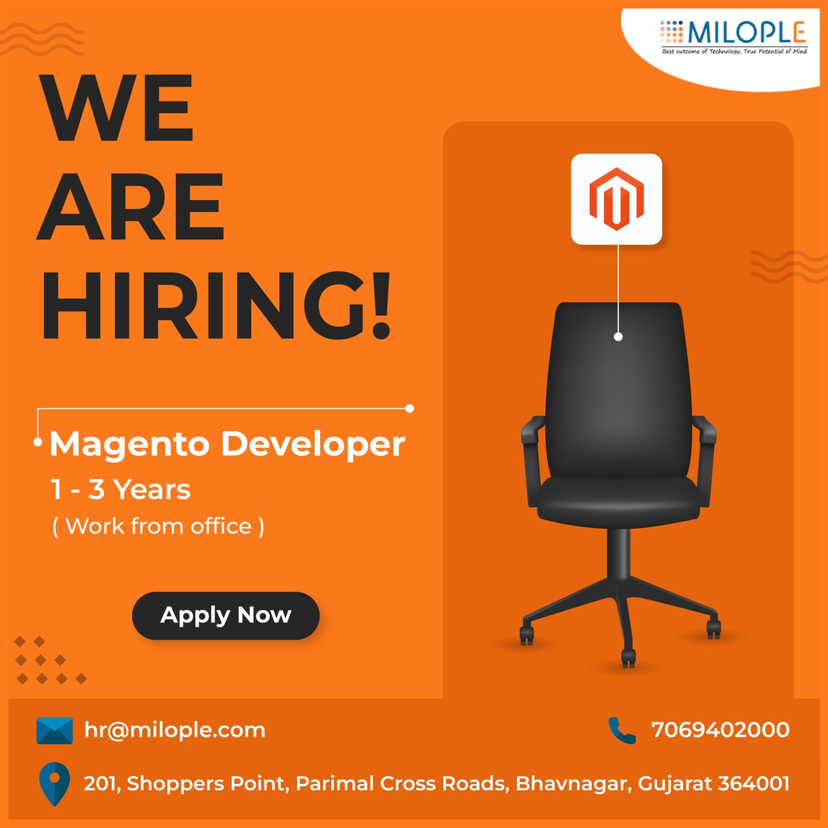 Milople's tweet image. 🚨 Hiring Alert 🚨
Milople is looking for a Magento Developer to join our team! If you have 1-3 years of Magento2 experience & a passion for eCommerce, we want to hear from you! 🌟
#Hiring #MagentoDeveloper #eCommerce #TechJobs #MilopleCareers #Magento2 #DeveloperLife