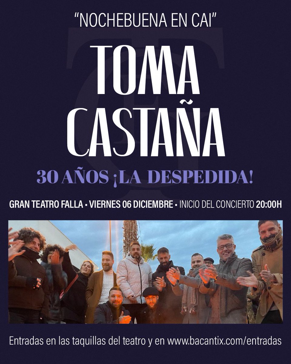 30 aniversario...
Millones de ganas 🌰🎄
#tomacastaña #Cadiz #granteatrofalla