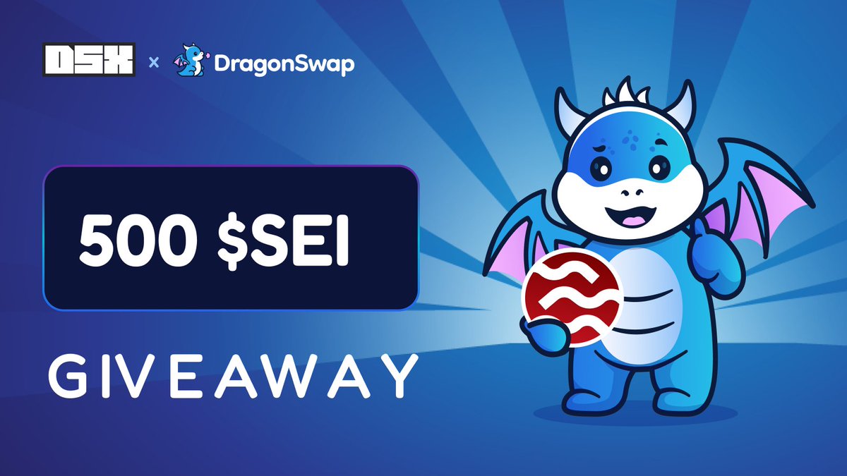 Saphyre_xyz's tweet photo. TGIF dragons! Let’s kick off the weekend with a 500 $SEI giveaway! 🥳

🏆 Prize: 500 $SEI 🔴💨
🎲 Winners: 10 🎲🎲🎲

Simply:
🟩 Follow @DSX_app & @dragonswap_dex 🐲
🟩 RT this post: https://t.co/0Ak7jsMZYi
🟩 Tag some friends in the comments 💬

⏳ Winners will be announced on Monday, Nov 18th

Let's go! 🚀