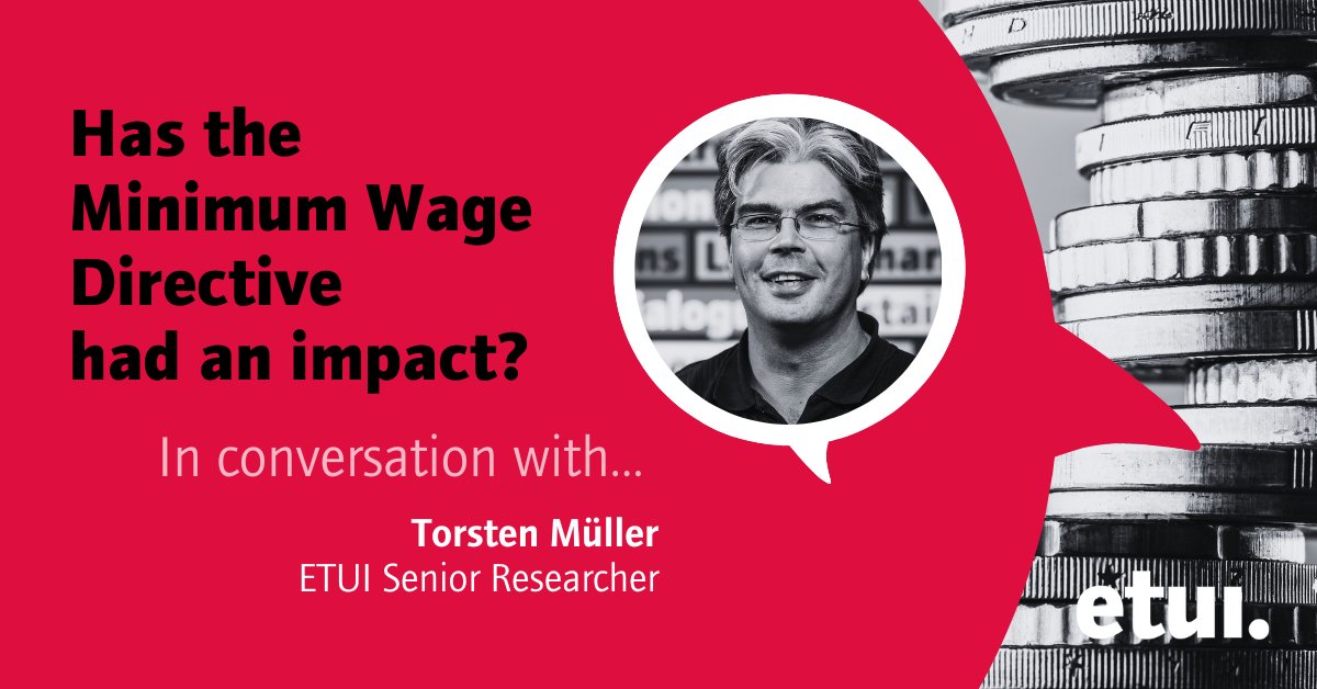 🗓️ Today is the deadline for the transposition of the #MinimumWageDirective by EU Member States into national law 

So what kind of impact has the Directive had so far on #MinimumWages and #CollectiveBargaining? 💶🤝

ETUI Senior Researcher Torsten Müller takes us through the key