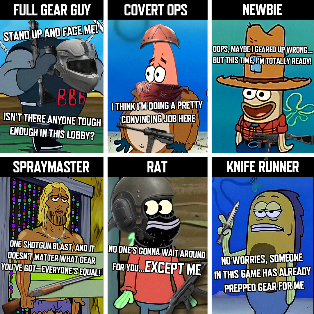 ArenaBreakoutPC's tweet image. Bet you know someone who plays like one of these types! 🤡Tag ’em here. #5daystoGo #ABIS1