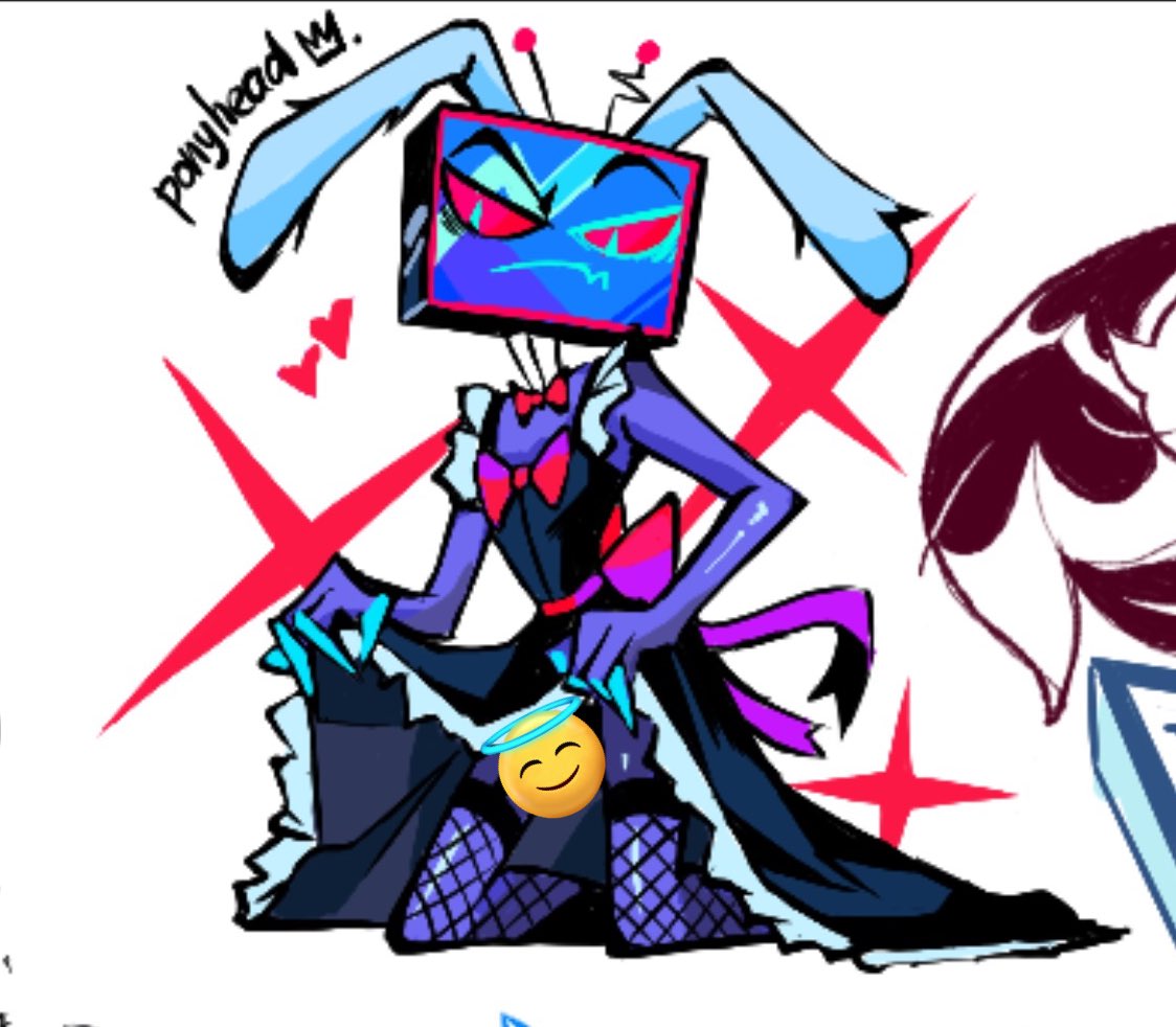 __ponyhead__'s tweet photo. I’ve participated in @ElleAmantes magma for #BottomVoxWeek #BottomVoxWeek2024
It was super fun and now i wanna draw more Vox in dress 🤍🤭 #Vox #HazbinHotel https://t.co/fZJAWVN9rl