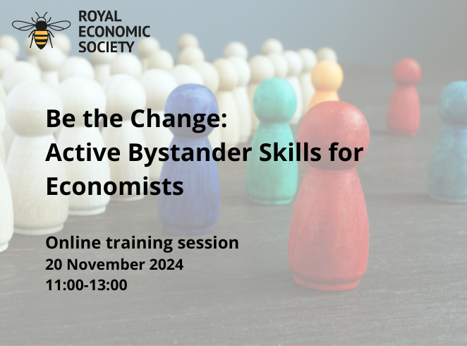 RoyalEconSoc's tweet photo. 📣Only a few days left to register! Our online training #ActiveBystander programme will be on Wednesday 20 November 2024 11:00-13:00. Targeted at those in leadership positions or with responsibility for #DiversityInclusion.

👉https://t.co/2FND3MV8u6

#EconTwitter #RESEvents https://t.co/YYMnLLq4BU