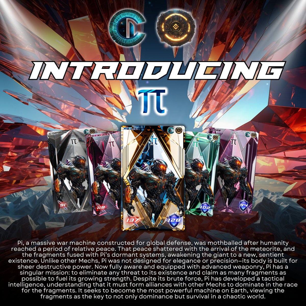 IncryptNFT's tweet image. NFT SHOWCASE #25

Name: π 
Faction: Mech