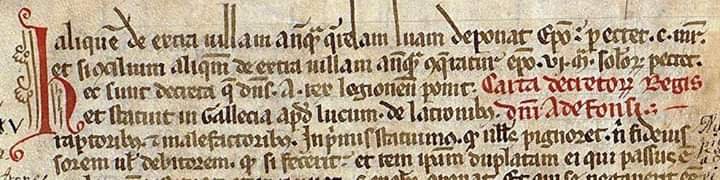 Thesaurarius's tweet photo. «Carta decretorum regis domini Adefonsi»
En 1204, #AlfonsoIX aposentó y yantó en Lugo, allí decretó unas leyes para toda Galicia, inspiradas en los #Decreta1188 de León.
El capítulo catedralicio ordenó a Iohannes Petri, clérigo del coro, que los registrara en el #Tumbo Viejo. https://t.co/Mj5vQNNCNr