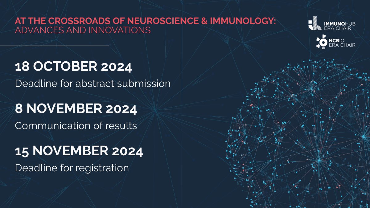 Synapse Biology Group | NCBio ERA Chair @i3S_Porto (@astrocytesrus) on Twitter photo ‼️Today‼️ is the last day to register for our symposium in Neuroimmunology, jointly organized with <a href="/ISSD_lab/">ISSD Lab | i3S</a> and featuring a great line-up of speakers! Register here 👉bit.ly/3AVC245 ‼️Today‼️ is the last day to register for our symposium in Neuroimmunology, jointly organized with <a href="/ISSD_lab/">ISSD Lab | i3S</a> and featuring a great line-up of speakers! Register here 👉bit.ly/3AVC245