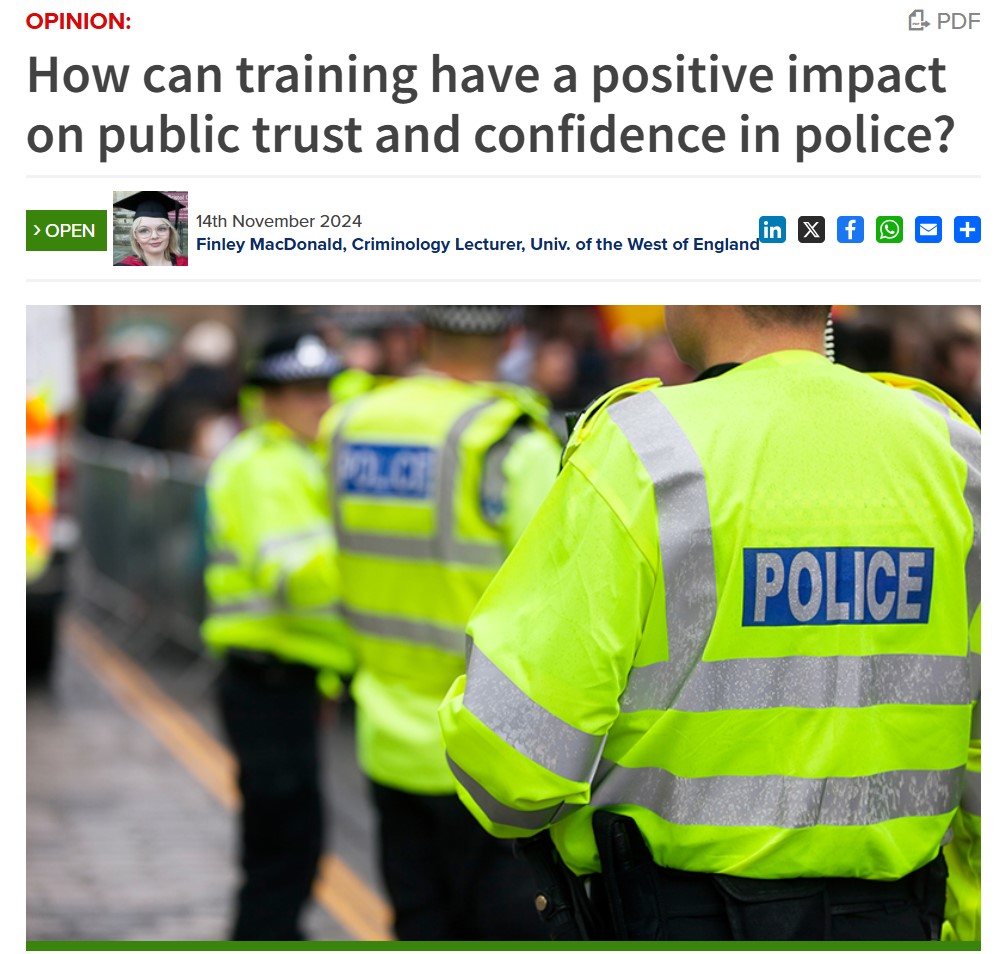 With public trust and confidence in policing reportedly at record low levels, University of the West of England Criminology Lecturer Finley MacDonald, and University of Hull Policing Degree Programme Director Mike McKue, explore the often overlooked changes and developments in