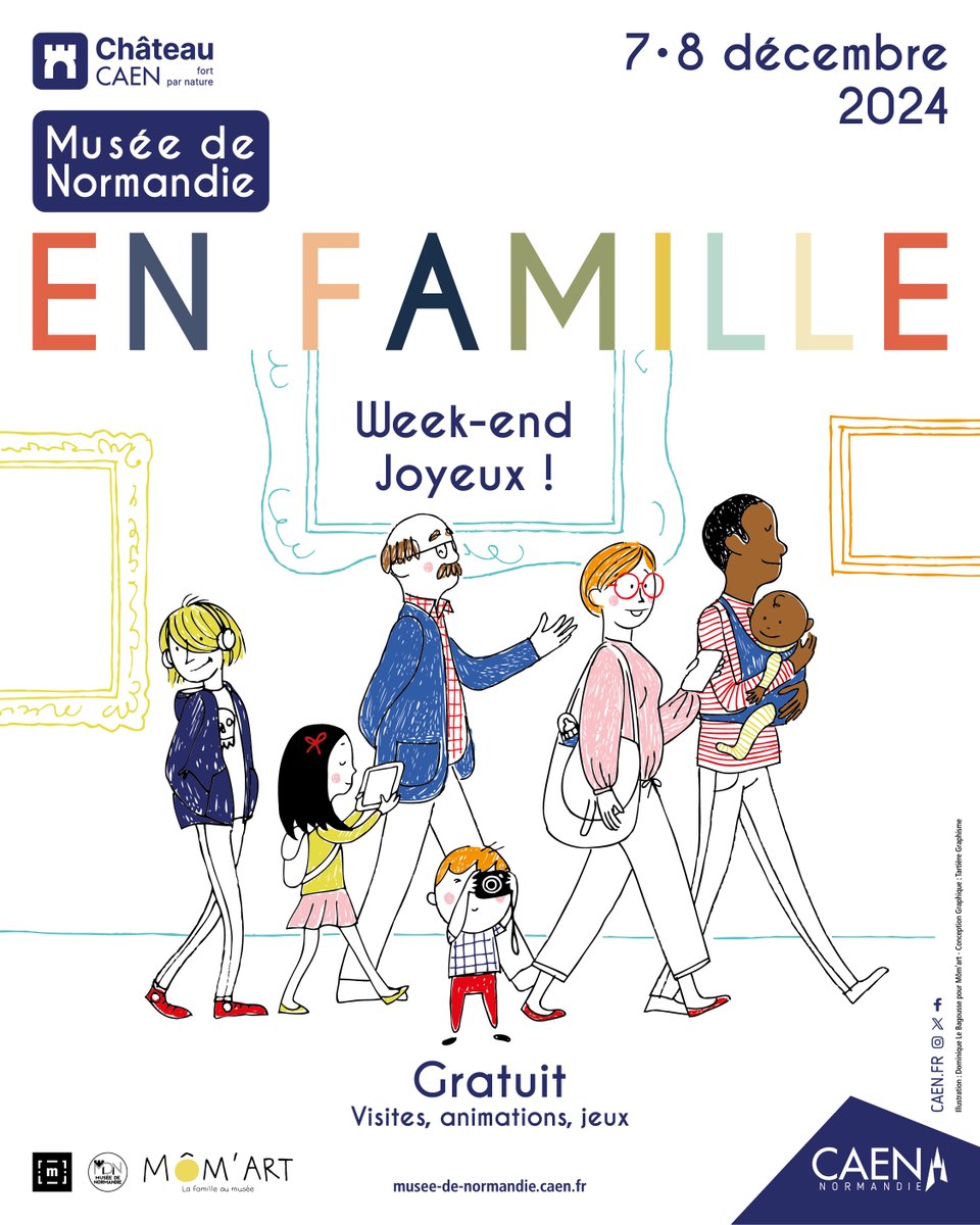// Temps fort #gratuit // 🗓️Prenez date ! Les 7 et 8 décembre, le #musée vous propose un « week-end joyeux ! » en #famille ! Programmation détaillée ici : musee-de-normandie.caen.fr/evenement/week…
#Caen