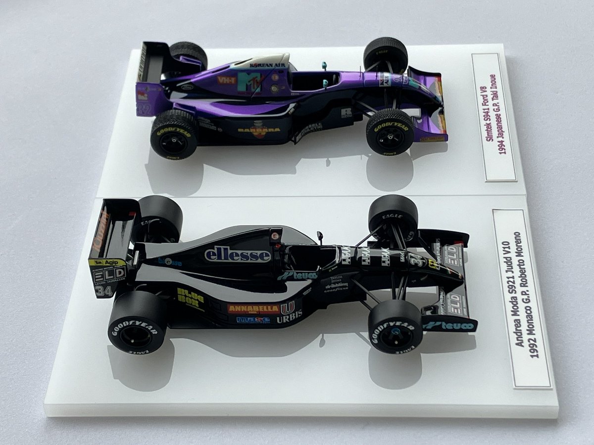 1992年のアンドレアモーダS921と1994年のシムテックS941、どちらも