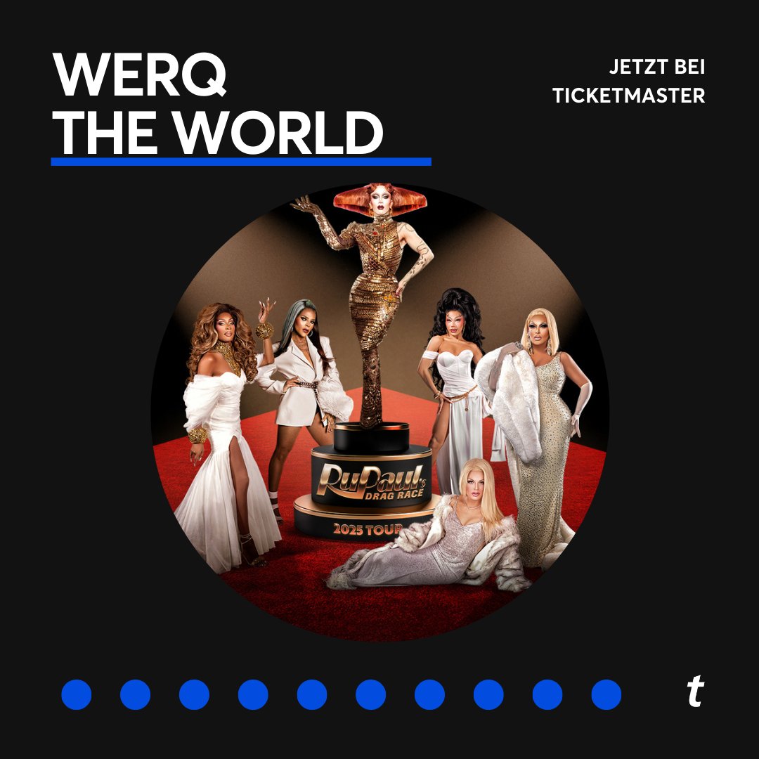 Ticketmaster (@ticketmasterde) on Twitter photo <a href="/RuPaulsDragRace/">RuPaul's Drag Race</a> kommt mit <a href="/WerqTheWorld/">💃🏿 Werq The World</a> 2025 wieder nach Deutschland! Zahlreiche Drag Race Queens bringen euch hinter die Kulissen der wohl exklusivsten Drag Awards Show! ⭐
Tickets findet ihr ab sofort hier: bit.ly/3UOmeay <a href="/RuPaulsDragRace/">RuPaul's Drag Race</a> kommt mit <a href="/WerqTheWorld/">💃🏿 Werq The World</a> 2025 wieder nach Deutschland! Zahlreiche Drag Race Queens bringen euch hinter die Kulissen der wohl exklusivsten Drag Awards Show! ⭐
Tickets findet ihr ab sofort hier: bit.ly/3UOmeay