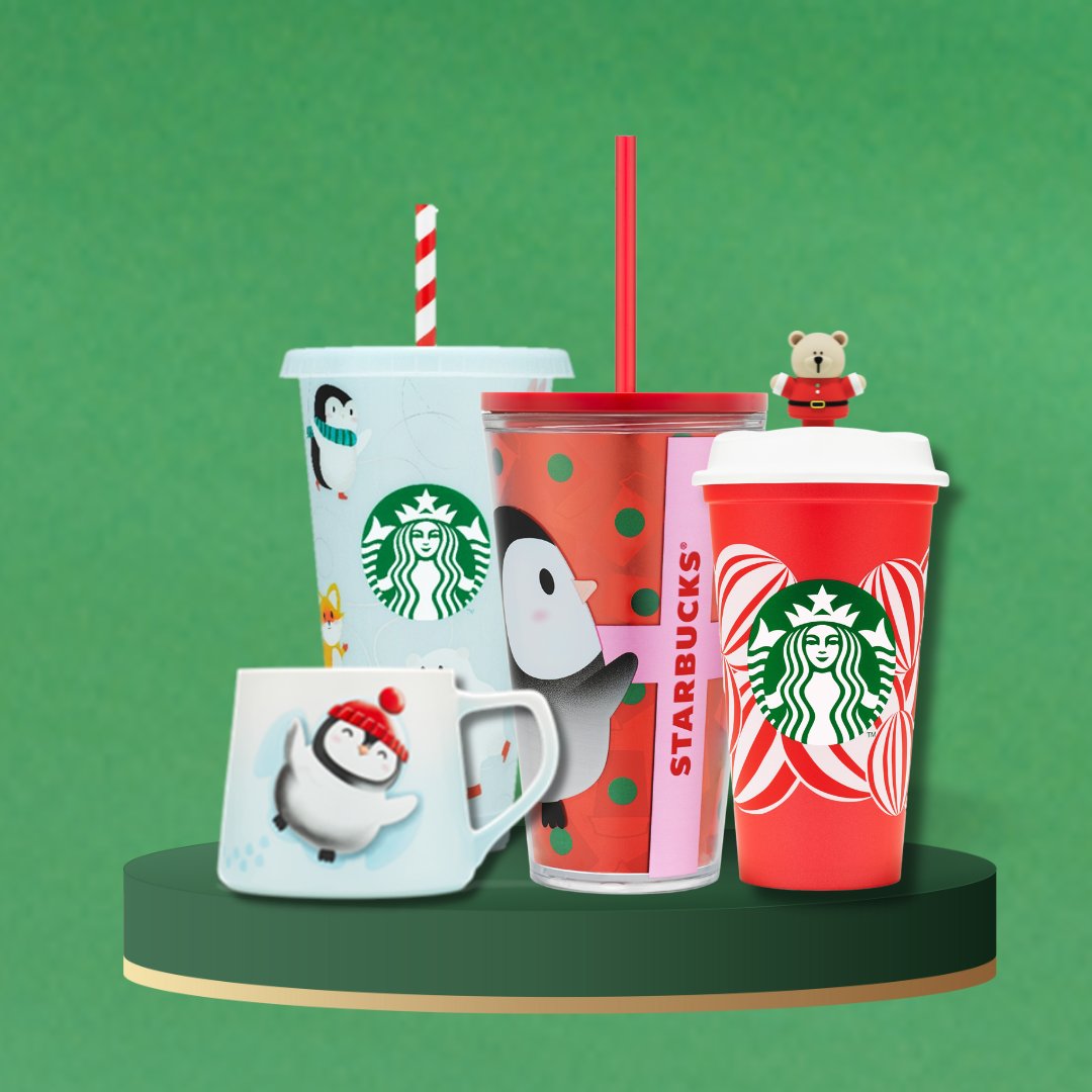 Too early to start Christmas shopping? 🎁
Check out our new festive merchandise range, available now in all stores!

#Starbucks #christmasshopping #Starbuckscup  #reusablecup♻️