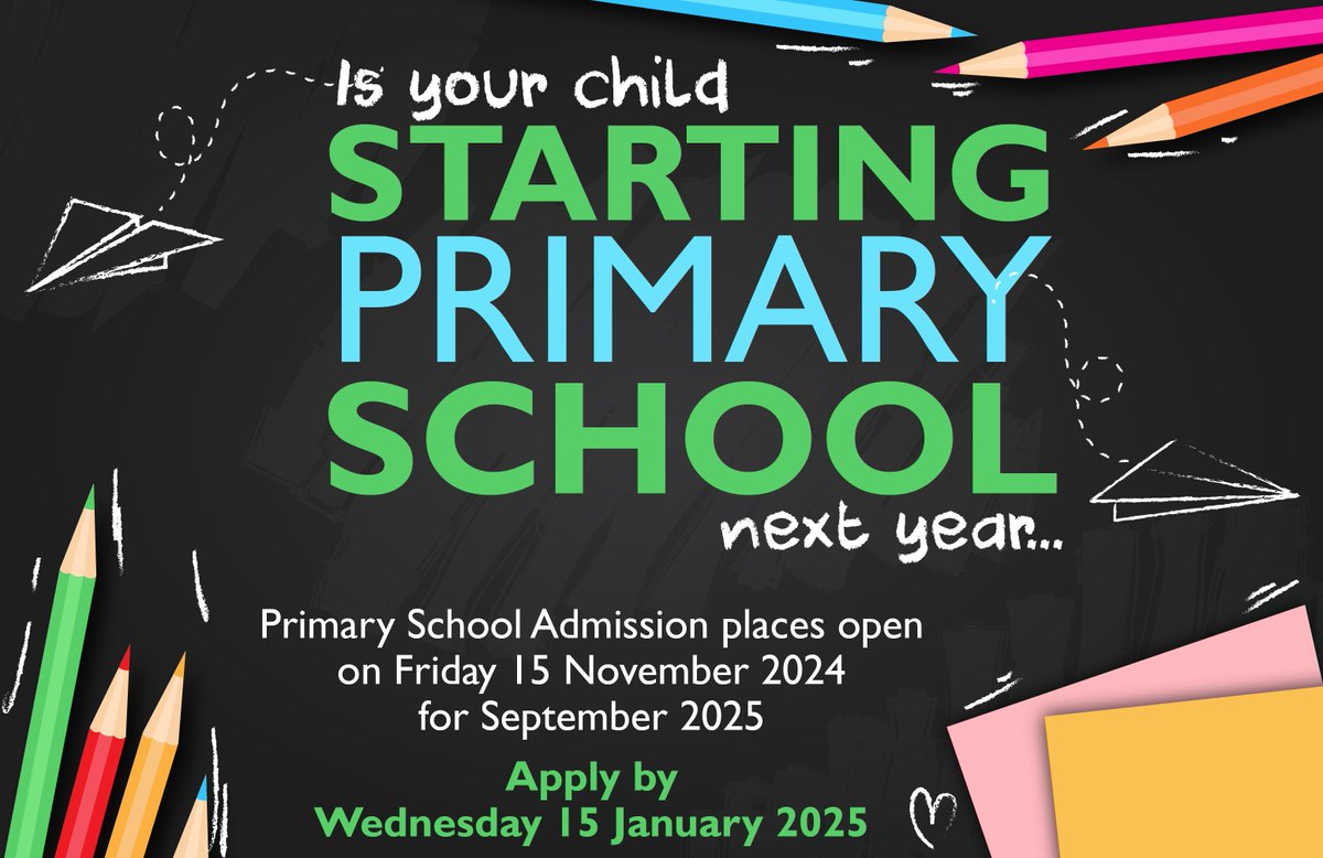 📢 September 2025 may seem ages away but if your child is due to start school you need to start the application process now.

✅ Is your child due to start at primary school for the first time
✅ or due to transfer to junior school 
 
To apply, visit ➡️ plymouth.gov.uk/schooladmissio…